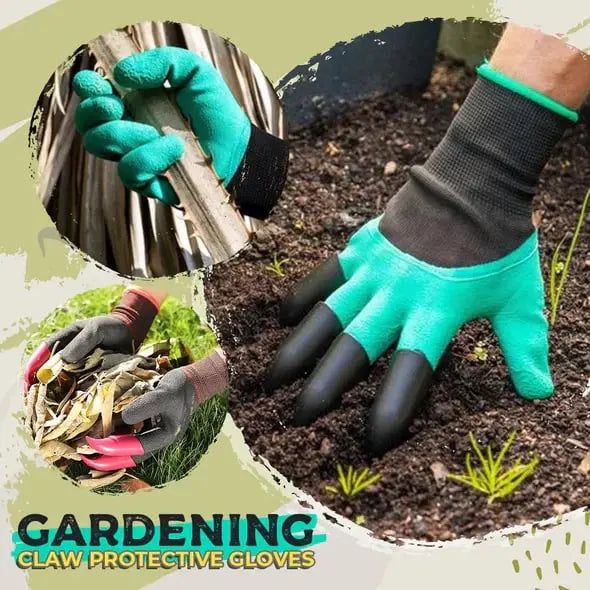 1 Paar Gartenhandschuhe mit Krallen – Pflanzen ohne Werkzeug