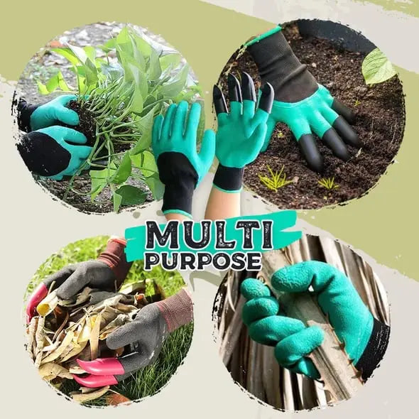 1 Paar Gartenhandschuhe mit Krallen – Pflanzen ohne Werkzeug