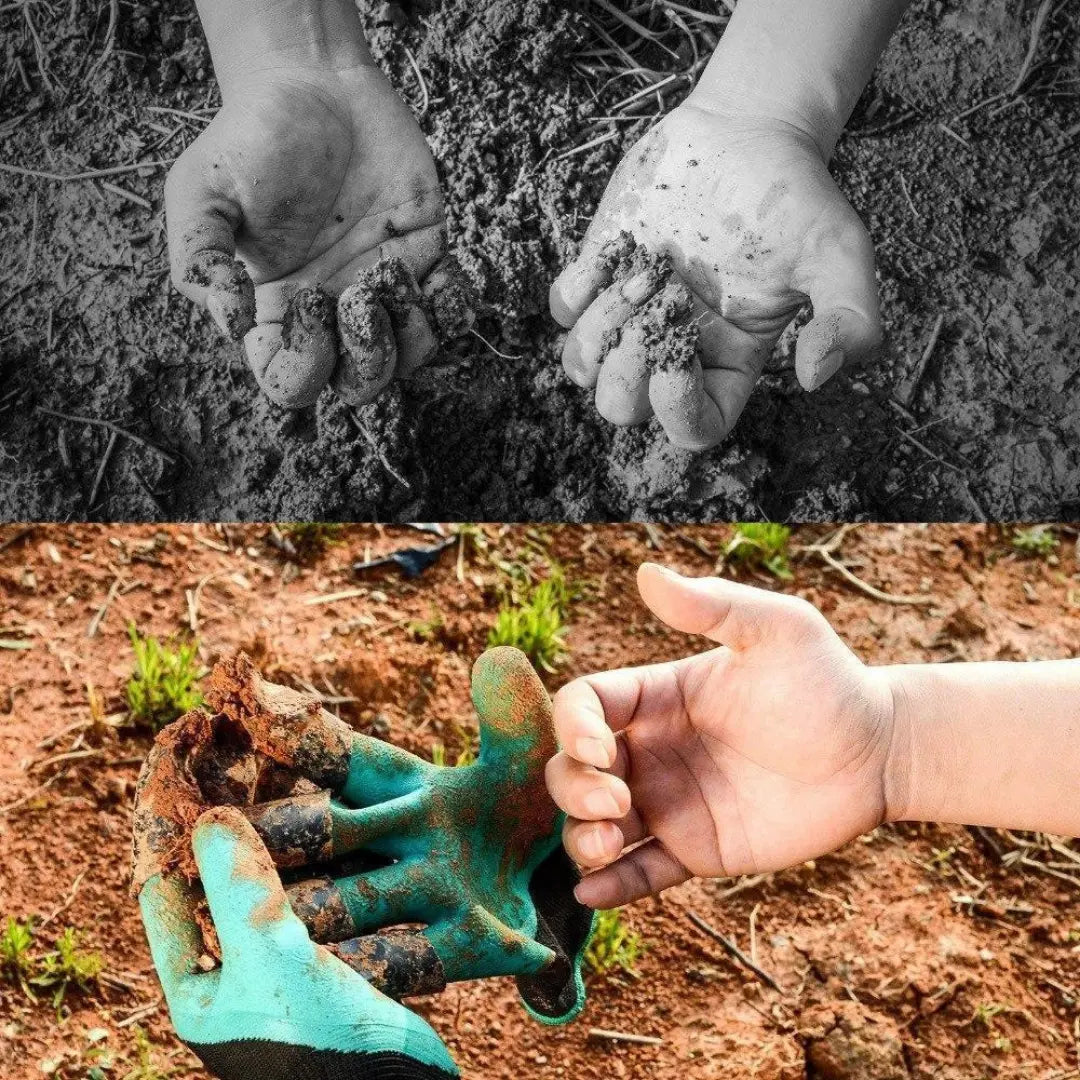1 Paar Gartenhandschuhe mit Krallen – Pflanzen ohne Werkzeug