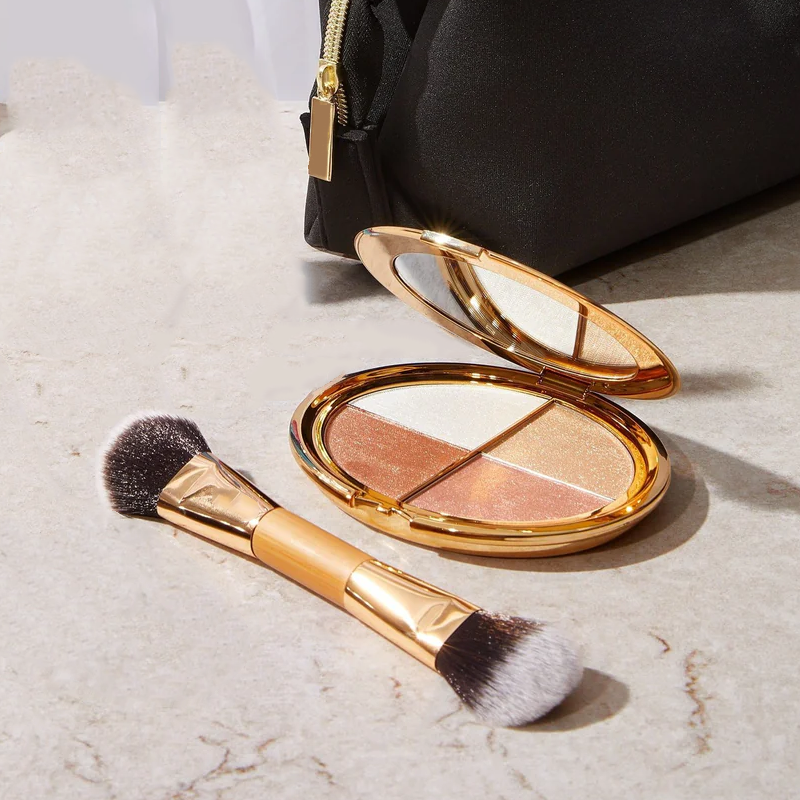 đđ„Letzte 3 Stunden 50% Rabattâ°Augen- und Wangenpalette - Lidschatten und Highlighter-Make-up (mit abnehmbarem Pinsel)