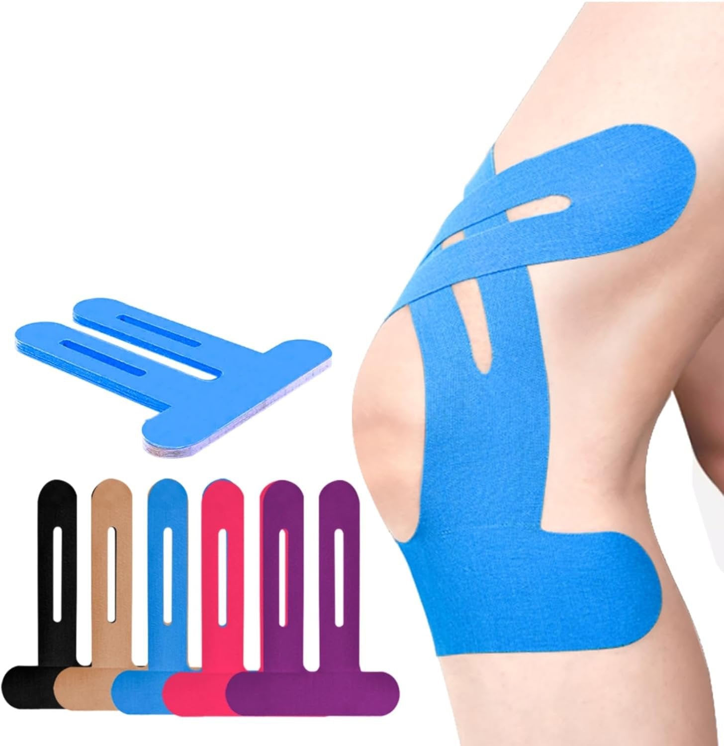 10+10 Gratis | Flexify Vorgeschnittene Muskelpflaster-Knieschoner