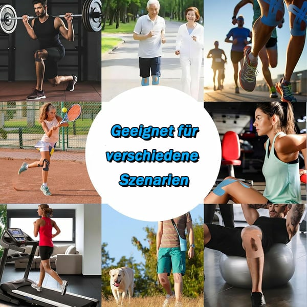 10+10 Gratis | Flexify Vorgeschnittene Muskelpflaster-Knieschoner