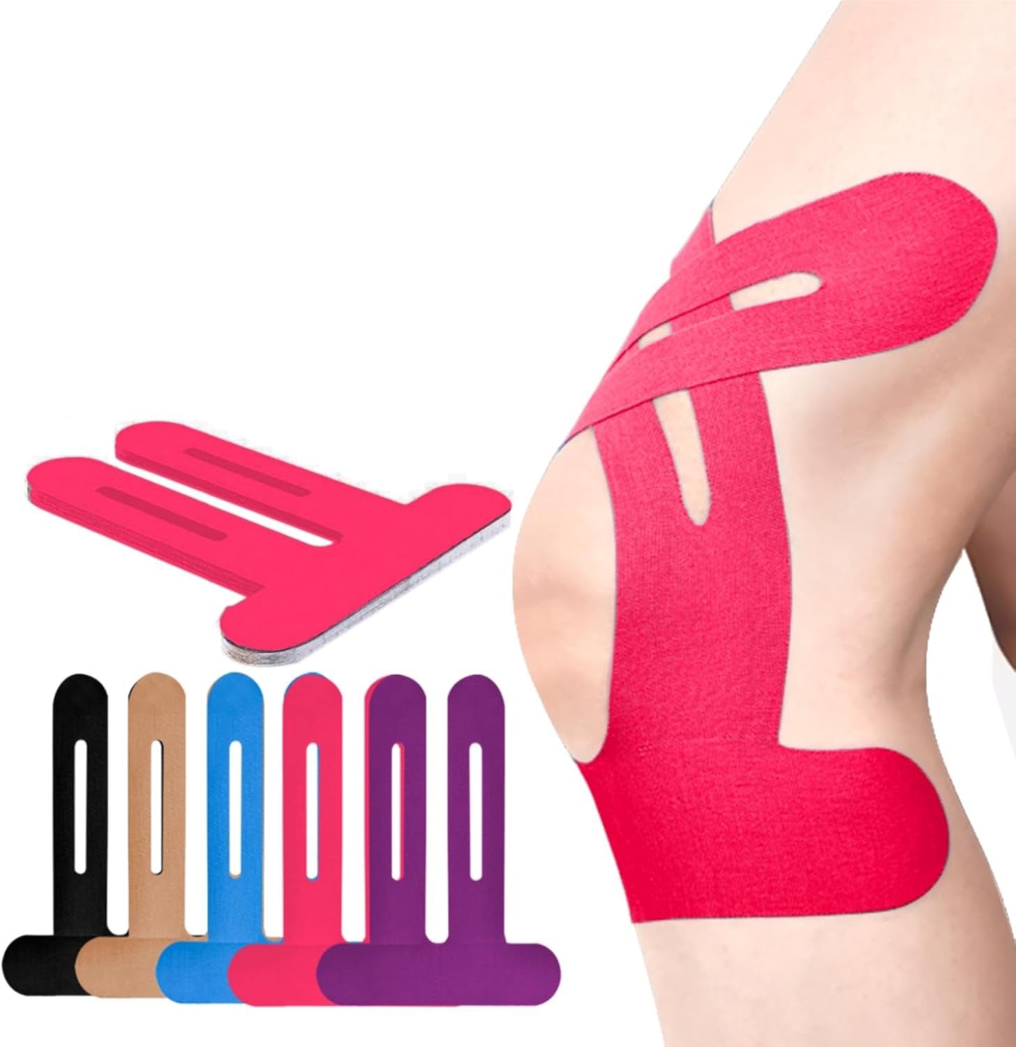 10+10 Gratis | Flexify Vorgeschnittene Muskelpflaster-Knieschoner
