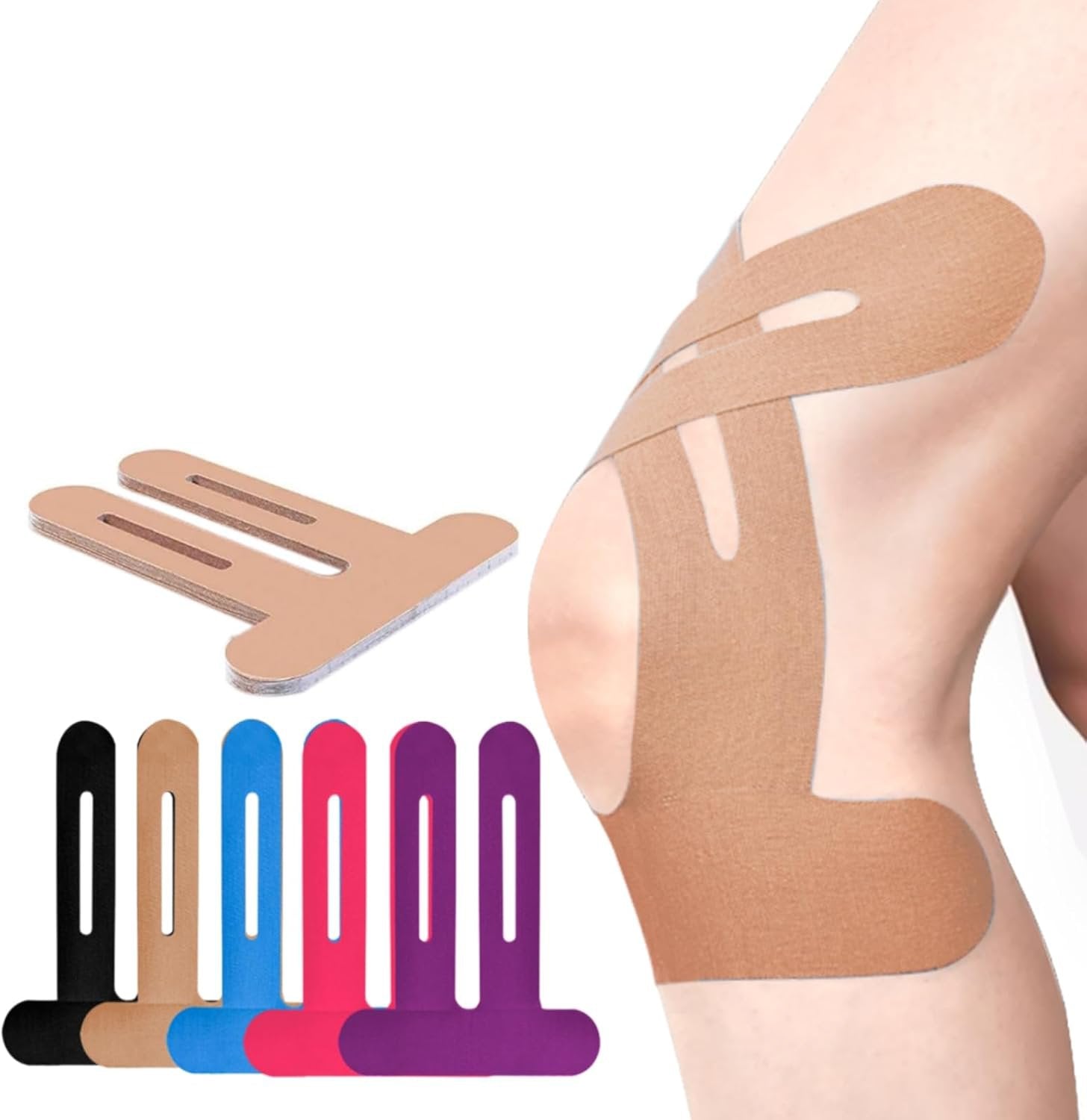 10+10 Gratis | Flexify Vorgeschnittene Muskelpflaster-Knieschoner