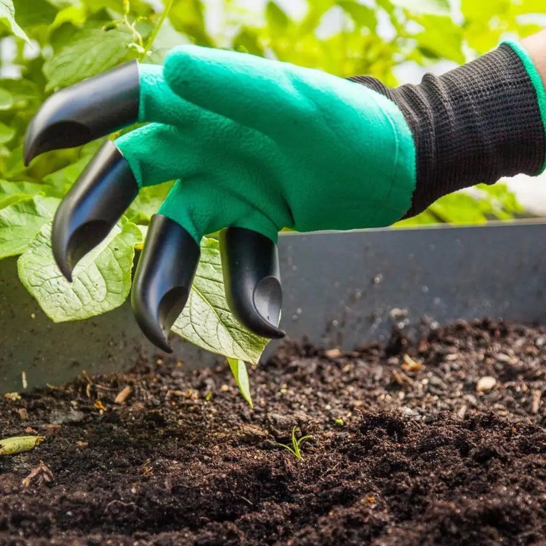 1 Paar Gartenhandschuhe mit Krallen – Pflanzen ohne Werkzeug