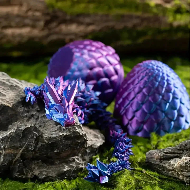 3D Drachenstein Gelenkige Kristall-Schlange