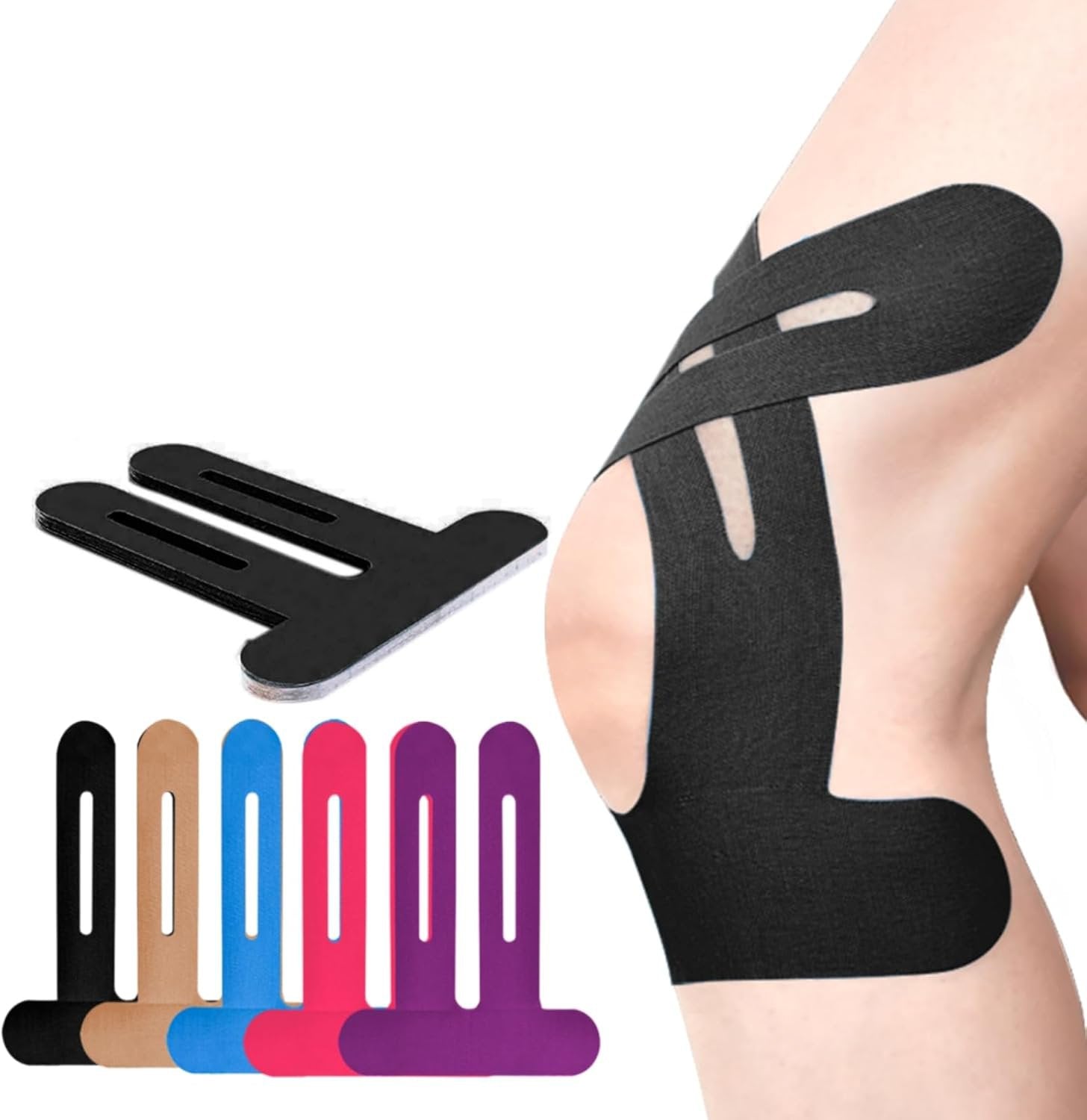 10+10 Gratis | Flexify Vorgeschnittene Muskelpflaster-Knieschoner